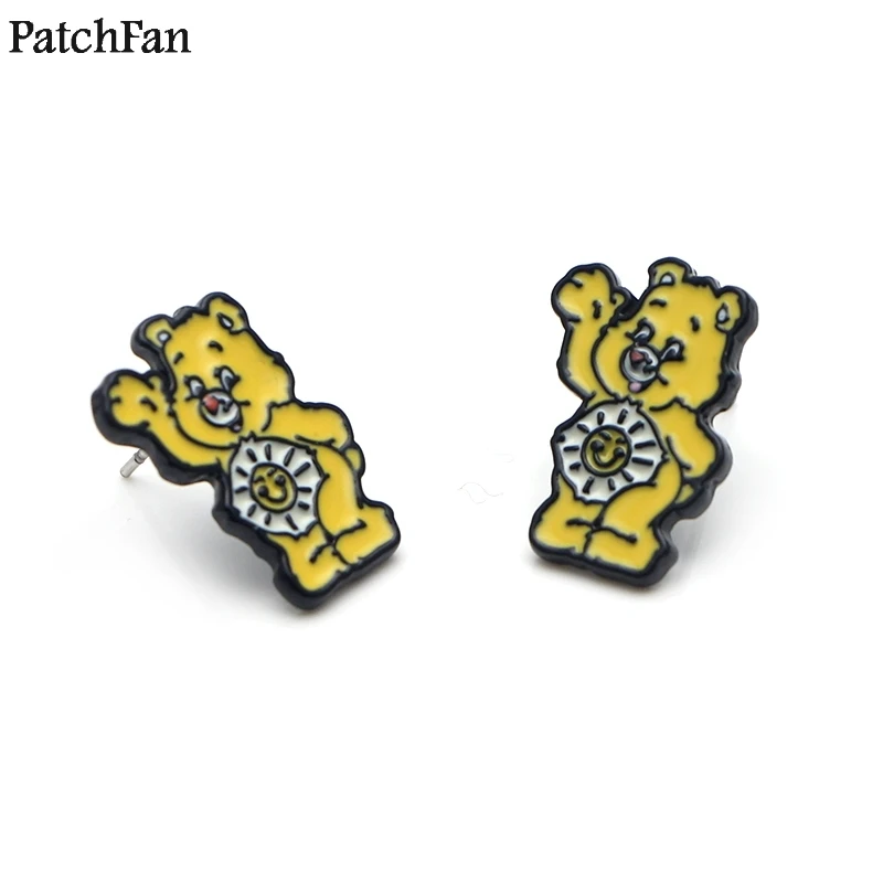 Patchfan Care Bears Забавный мультфильм аниме дизайн для серьги вечерние сувениры Ювелирные изделия для подруги для подарки на день рождения A1600