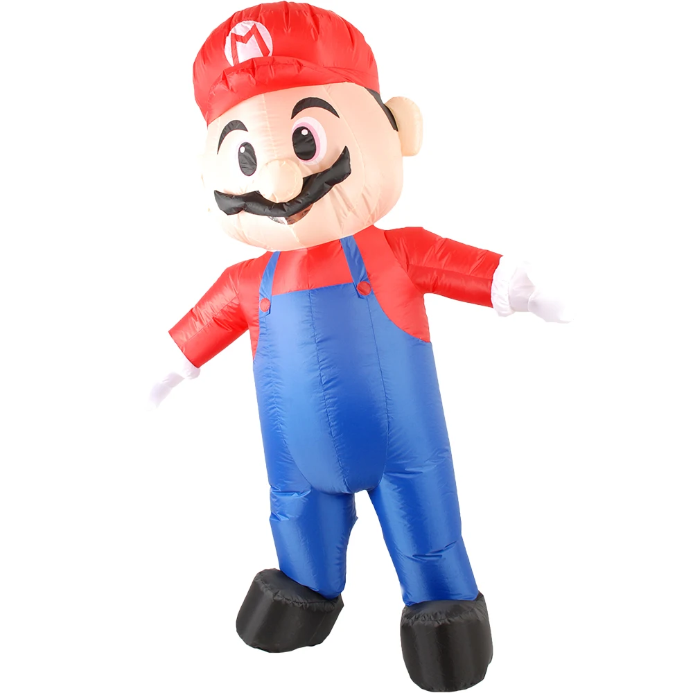 Надувной костюм супер Марио для взрослых, маскарадный костюм Марио, маскарадный костюм на Хэллоуин для женщин и мужчин