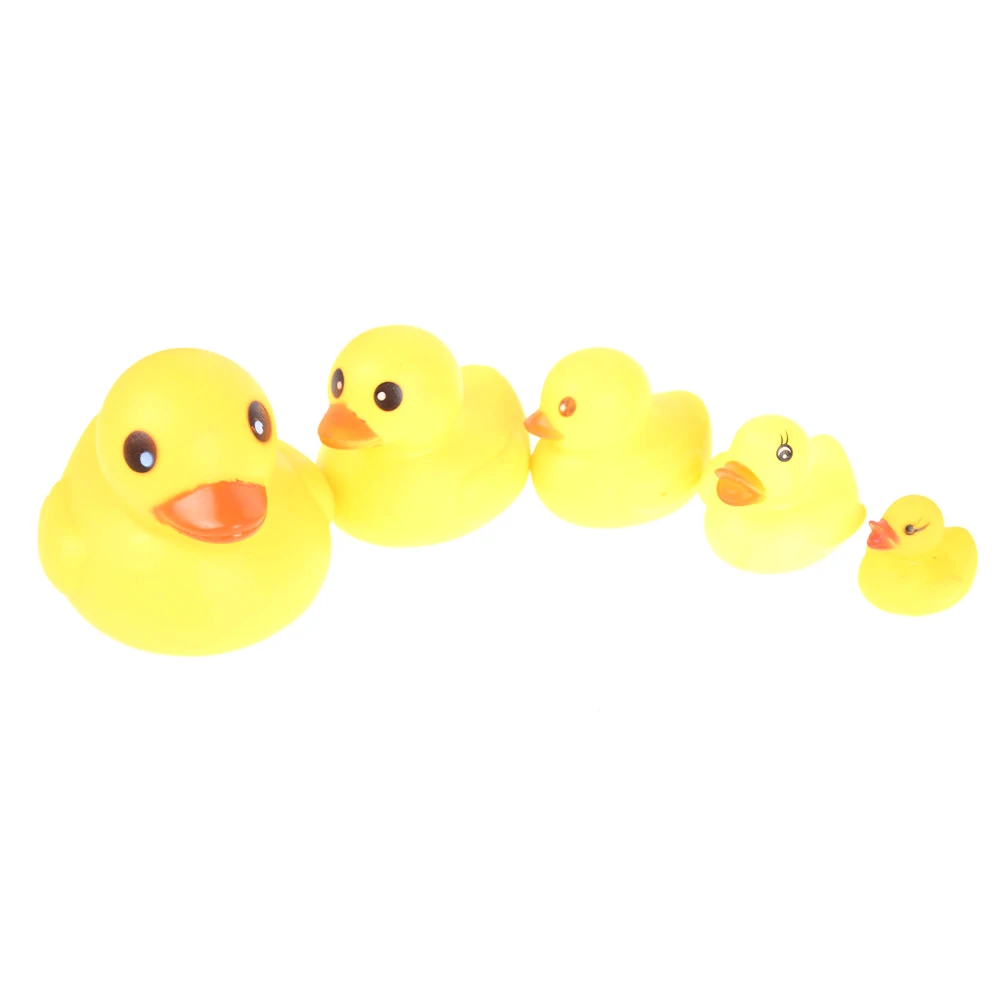 

Squeezing Rubber Duck , Kids Water Bathing Yellow Duck Multisiza Baby Bath Toy Set