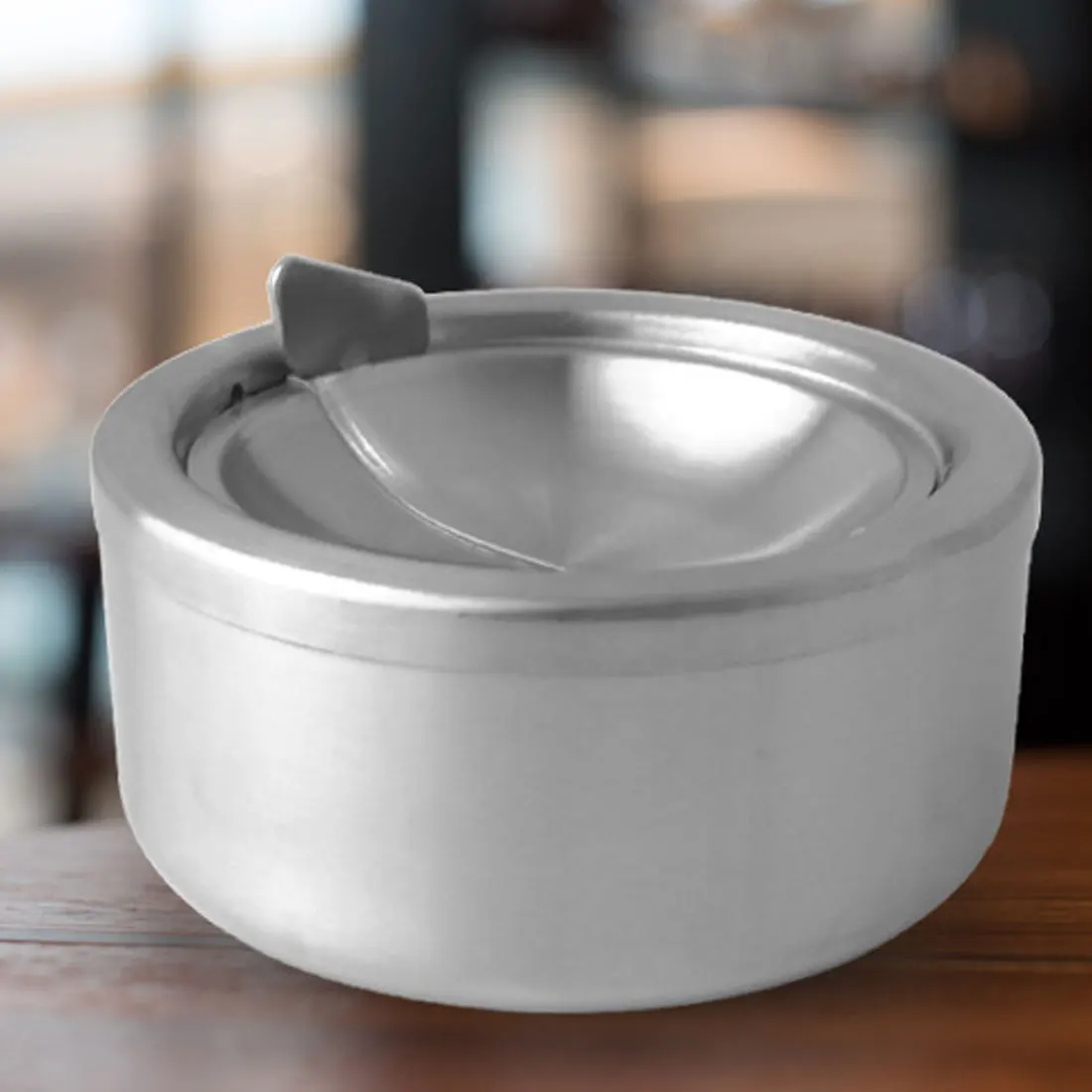 New Stainless Steel Cigarette Ashtray Ash Storage Case Gifts Windproof