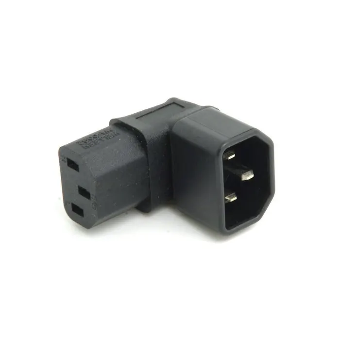 

CY IEC Male C14 to Down Right Angled 90 Degrdd IEC Female C13 Power Extension Adapter