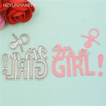 

It's a girl / It's a boy Metal Cutting Dies Stencils for DIY Scrapbooking/photo album Decorative Embossing DIY Paper Cards
