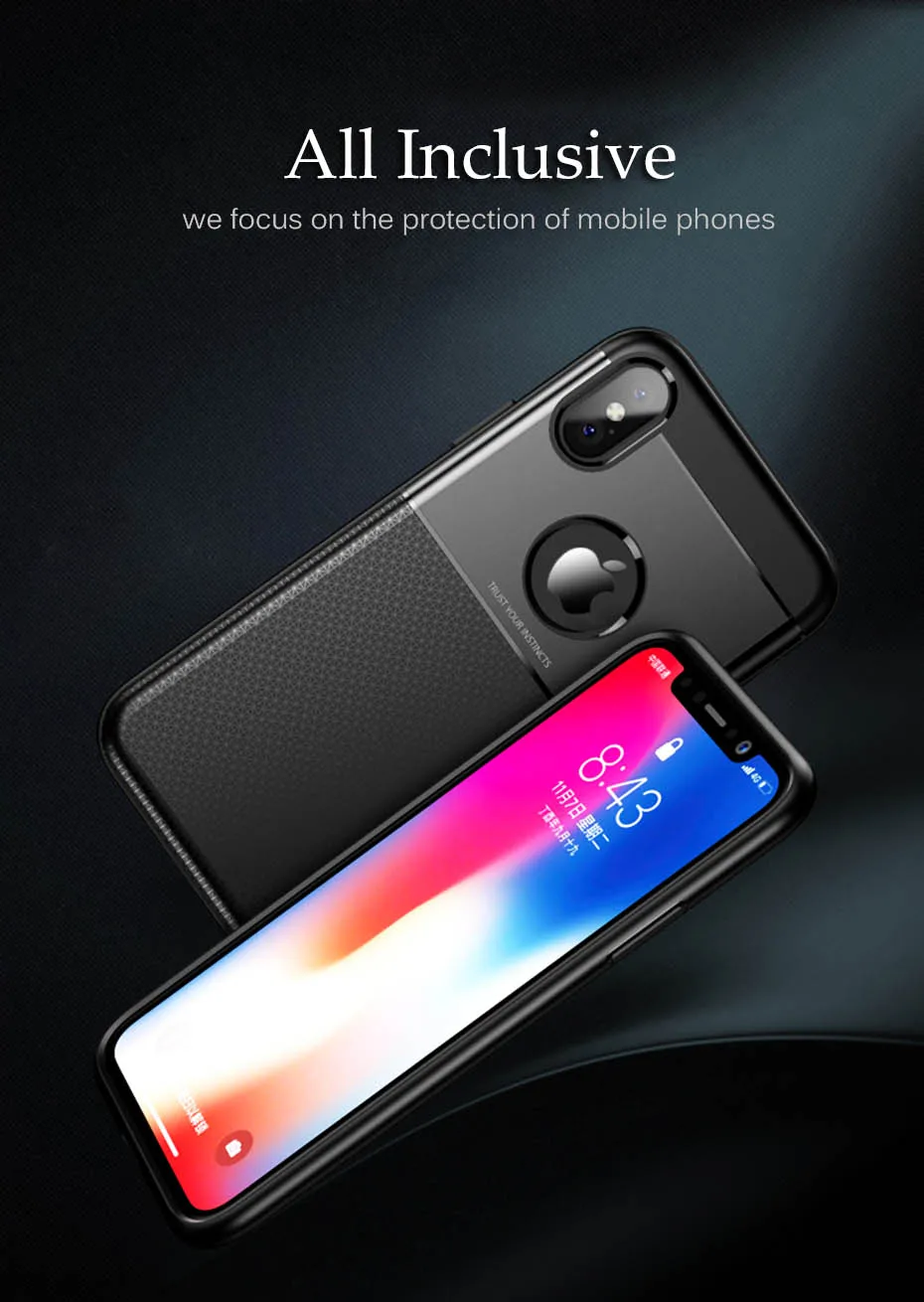 MOUSEMI Phone Cases For iPhone 6 6s Silicone Cover Hard TPU Back Cover Luxury Soft Protective Case, For iPhone 6 8 7 Plus X Case (1)