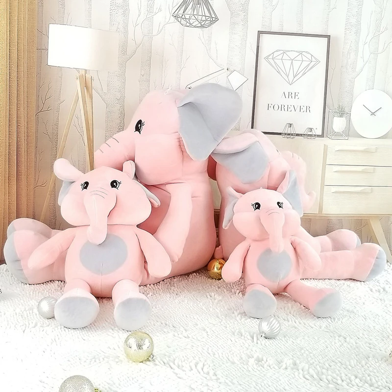 MIAOOWA 1PC 50/60CM High Quality Giant Elephant Stuffed Plush Doll Baby Kawaii Elephant Animal Soft Pillow Toy Kid Children Gift MIAOOWA 1PC 50/60CM High Quality Giant Elephant Stuffed Plush Doll Baby Kawaii Elephant Animal Soft Pillow Toy Kid Children Gift