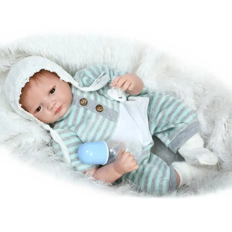 

Newest 55cm Silicone Reborn Doll Lifelike Baby Newborn Handmade Christmas Birthday Gift Brinquedos for kids