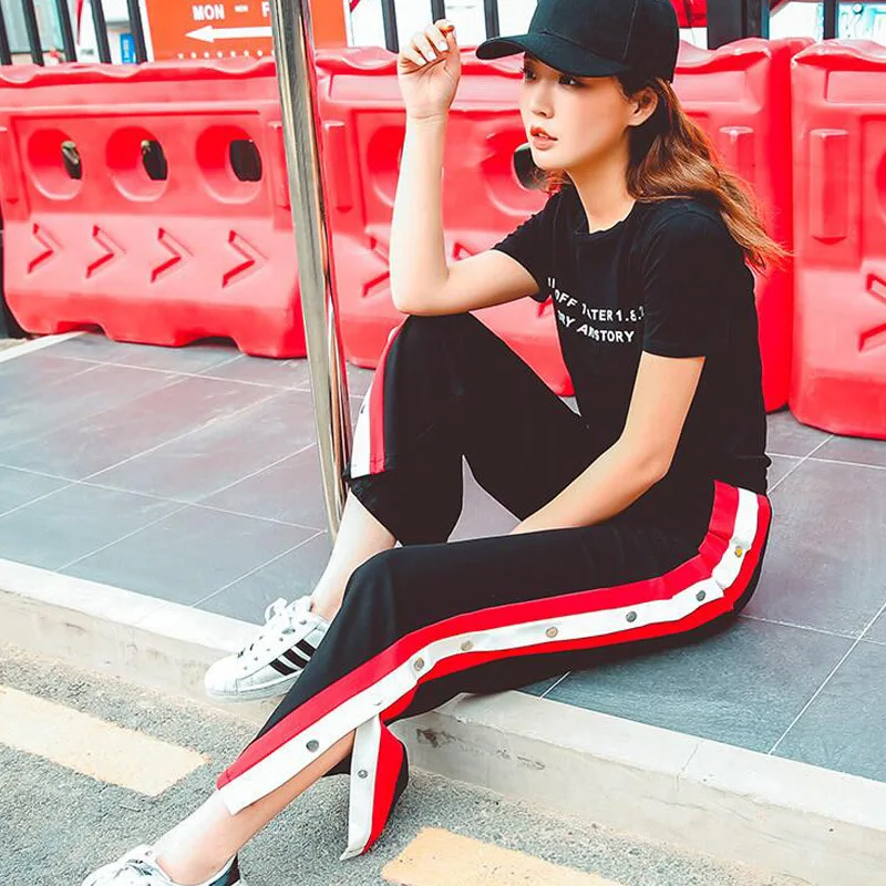 

SN casual wide split side woman pants