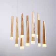 1 Heads Multi-Ball Solid Wood Chandelier Modern Chinese Japanese Nordic Creative Art Deco Living Room Dining Wooden PendantLamp 2017 solid wood chandelier modern chinese japanese nordic creative minimalist living room dining three single head wooden lamp