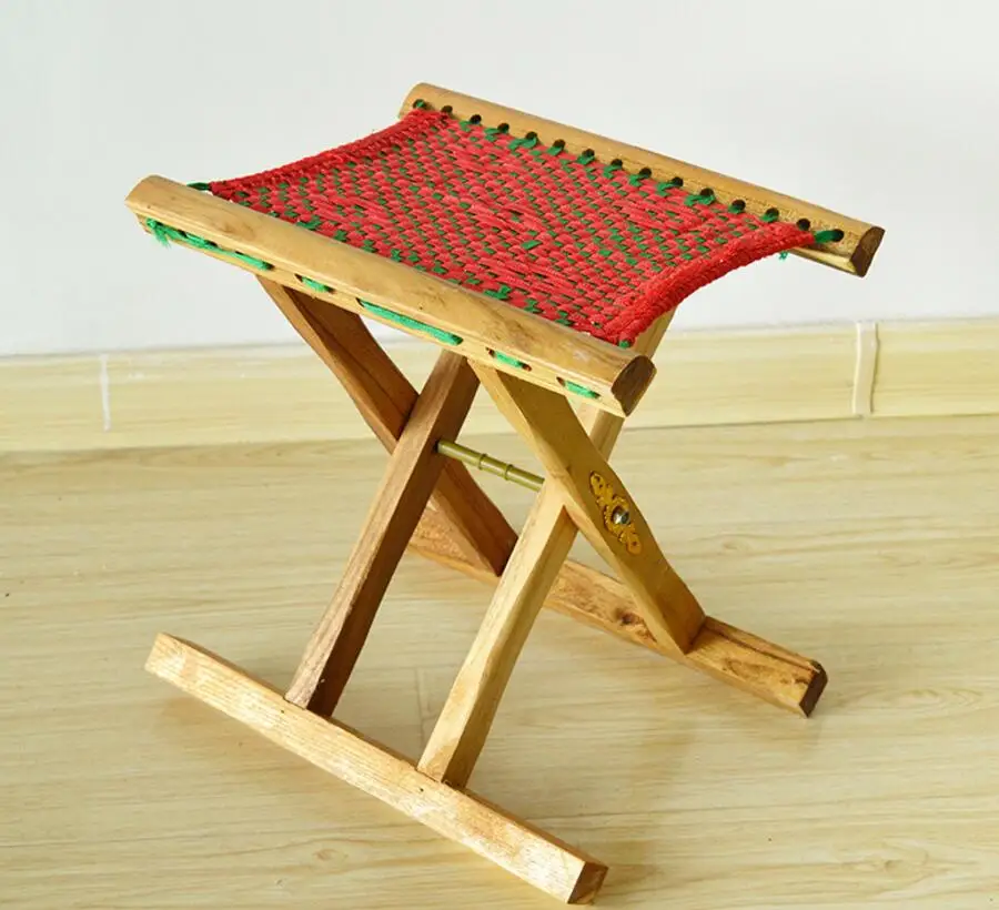 

3pcs/lot Nanzhu folding stool chairs portable outdoor solid wood stool chairs strengthen paragraph fishing Beach Chairs SY30