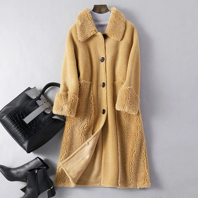 Winter Coat Women Clothes 2019 natural Lamb