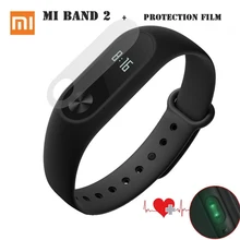 Оригинал Сяо Mi mi Группа 2 mi Группа 2 SmartBand OLED Touchpad пульсометр Bluetooth 4.0 фитнес-трекер IP67 водонепроницаемый