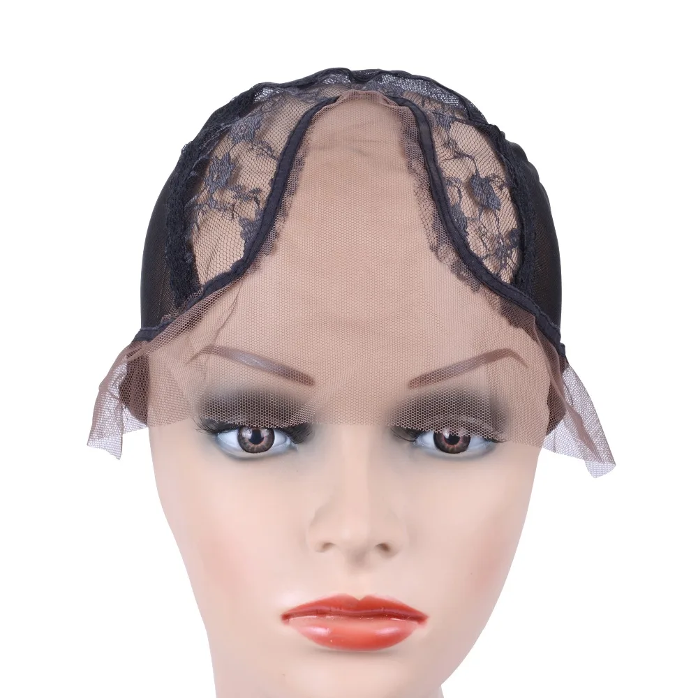 Lace Front V part Swiss Lace Wig Cap for Making Wigs with Elastic Strap