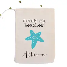 Индивидуальные имена Пейте пляжи подарок на свадьбу сумки девичник, набор для выживания, прием гостей в доме невесты мешки для конфет