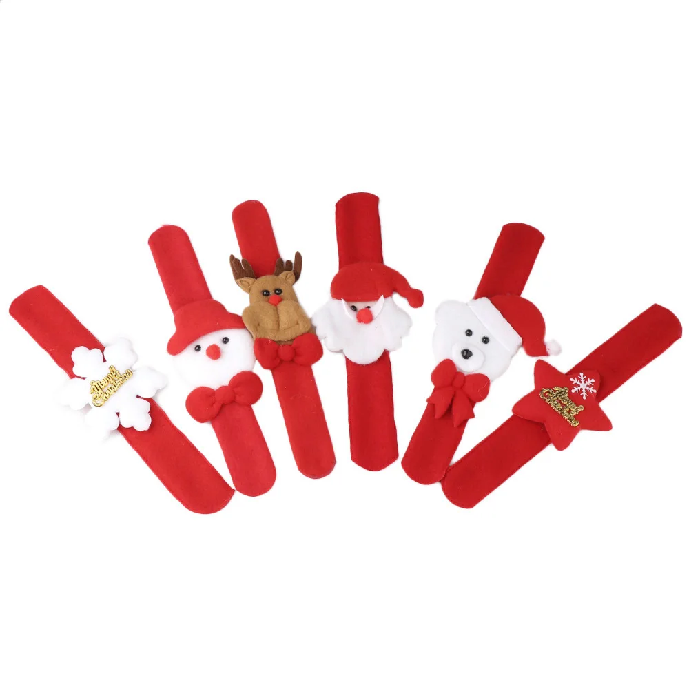 

1pc Christmas bracelet glowing bracelet Santa snowman clap ring Christmas Supplies toy Xmas ornament new year ifts Navidad