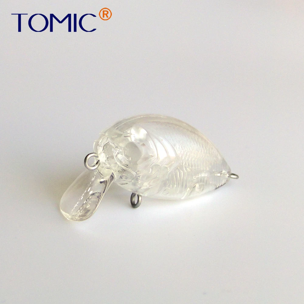 

Tomic 10pcs Fishing lure Blank body 32mm High quality plastic unpainted hard baits Wobbler Crank