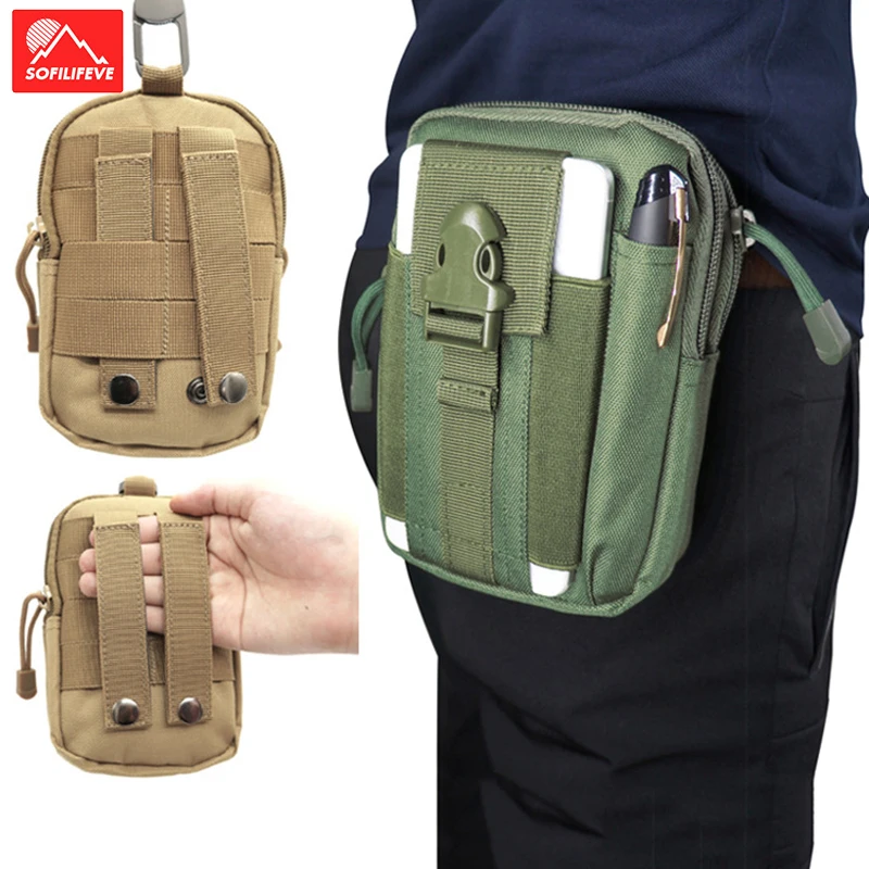 

Men miitary waist bag Sports running pouch Molle phone pouch small wallet pack Outdoor camping bags hunting travel tactical bag