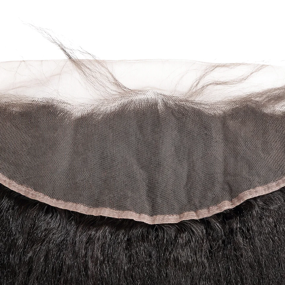 Luvin бразильские волосы remy с фронтальной шнуровкой, кудрявые прямые волосы, 13*4 отбеленные узлы с детскими волосами, человеческие волосы
