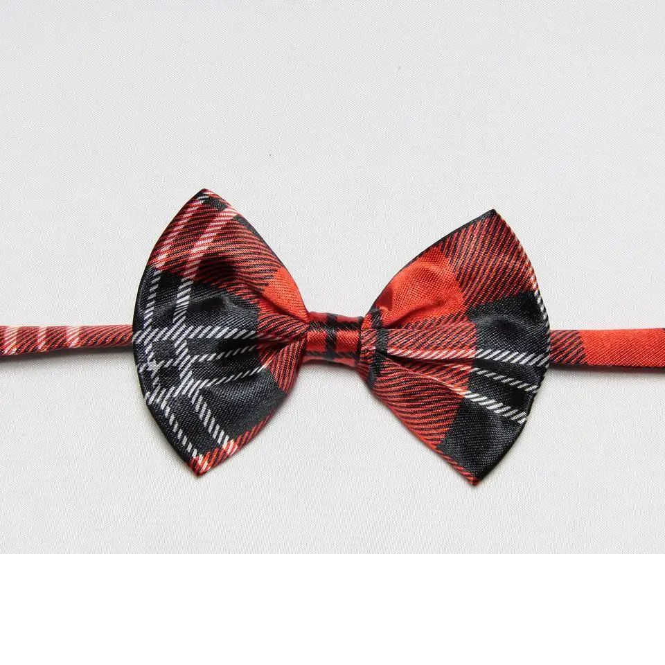 

2019 (5pcs/lot) Red Plaid boys' Bowtie Polyester baby tie for kids butterflies Neckties