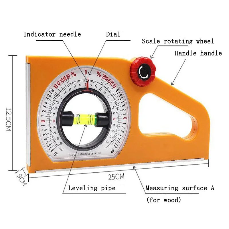 Многофункциональный инструмент для измерения наклона горизонтальная универсальная угловая линейка с сильным измерением магнитного угол углового метра