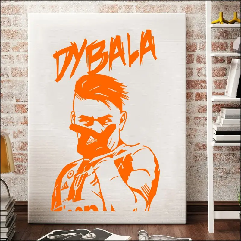 CHM-Portero de futbol etiqueta engomada del jugador Deportes Futbol etiqueta del coche cascos nombre dybala decal 1221