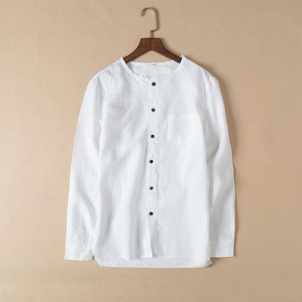 collarless casual shirts