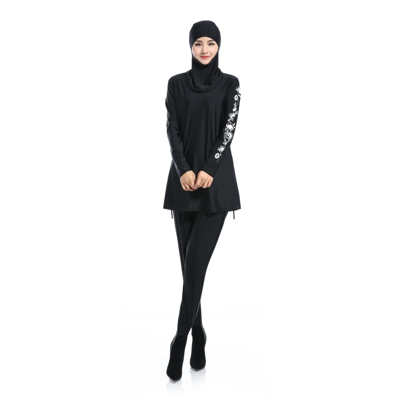 Soild цвета консервативный исламский мусульманский женский полный Чехол скромный купальник плавательный костюм