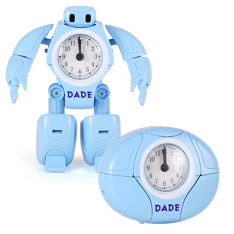 

Multifunctional Manual Deformation ROBOT TOYS Alarm Clock Action Figure Cartoon Electronic Wake Up Timer Kid Toys Birthday Gifts