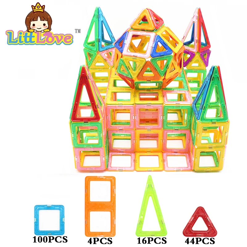 

MylitDear 164 PCs Regular Size Castle Magnetic Building Blocks Enlighten Educational Construction Bricks Toys for Children