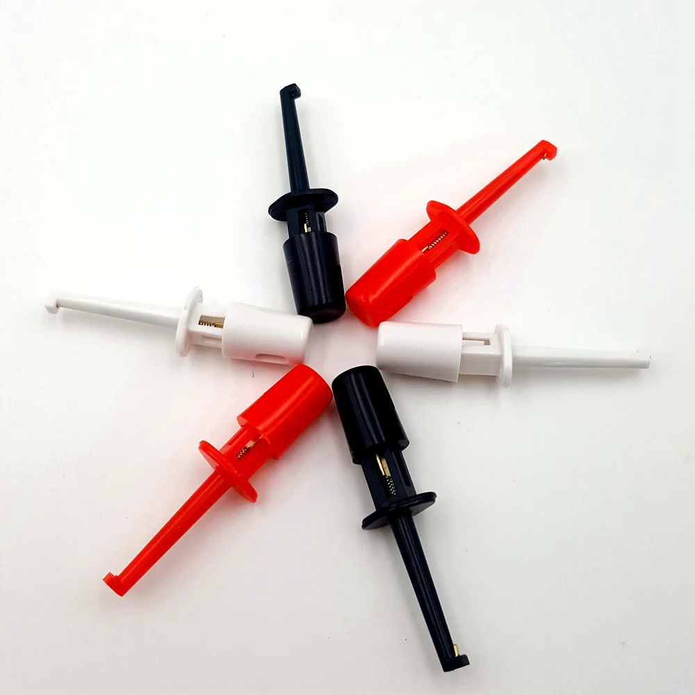 

6Pcs/3Pairs 42mm Small Size 3 Colors Hook Test Clips Testing Probe Clamp Clip Multimeter Parts For Testing Electronic