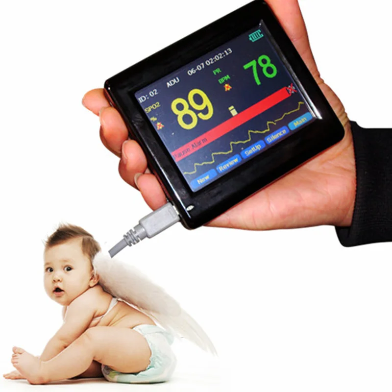 PM60A Pulse Rate, SPO2 Portable Handheld Pulse Oximeter Monitor With