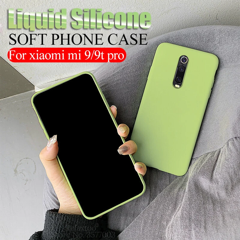 

Liquid Silicone case For xiaomi mi 9t mi9t 9 t Pro 9tpro Soft Cover Redmi K20 Case redmik20 K 20 k20pro t9 20k Smart Phone Coque