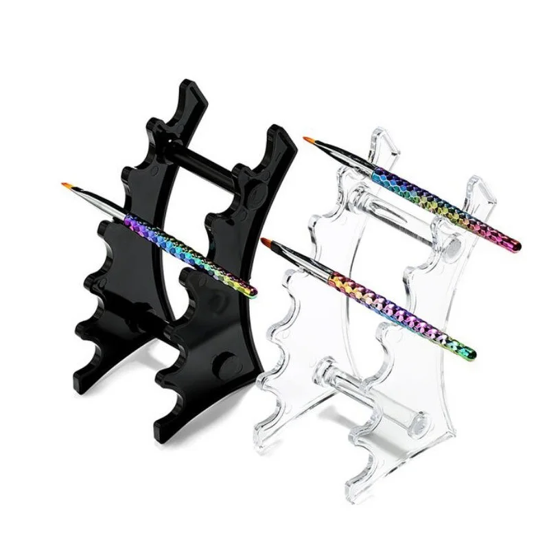 

2019 New Nail Art Brush Holder Nails Salon Brushes Pen Rack Accessory Carving Carrier Storage Manicure Tool Acrylic Holder Brush