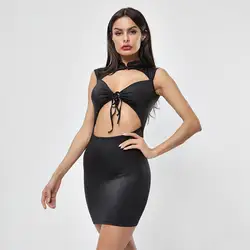 2019 модное женское мини-платье сексуальное открытое облегающее платье со шнуровкой вечерние Клубные платья