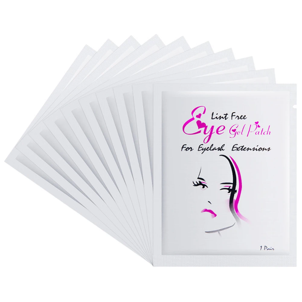 

50 Pairs/Lot Patches for Eyelash Extension Under Eye Pads Paper Patches Eye Makeup SPA Lint free Stickers for False Eyelashes
