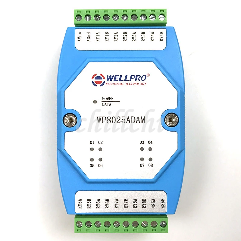 

8-channel relay module RS485 MODBUS communication can be computer-controlled
