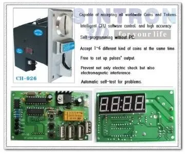 

Multi Coin Selector CH-924 & USB time control board
