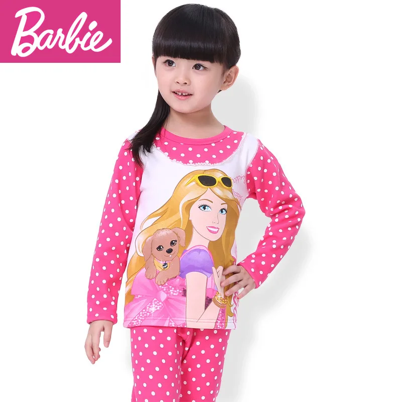 Genuine brand pyjamas kids thermal underwear sets plus thick velvet