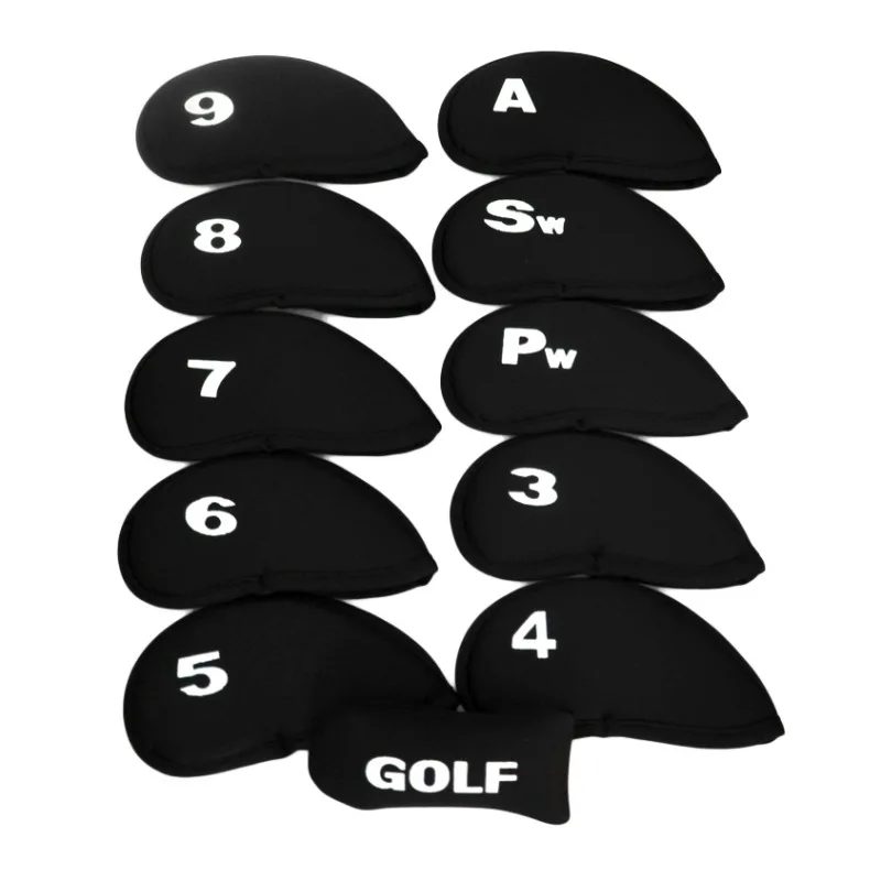 

12Pcs Golf Protection Set Golf Accessories Golf Club Iron Headcover Head Cover Leather