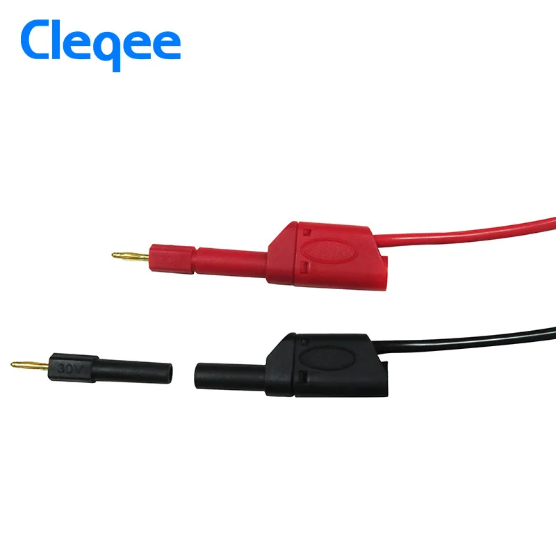 Cleqee P7020 2 шт. мм штекер на 4 гнездо банан для тестирования динамиков Зонды