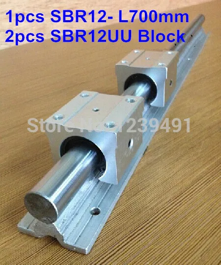 

1pc SBR12 L700mm linear guide + 2pcs SBR12UU linear bearing block cnc router