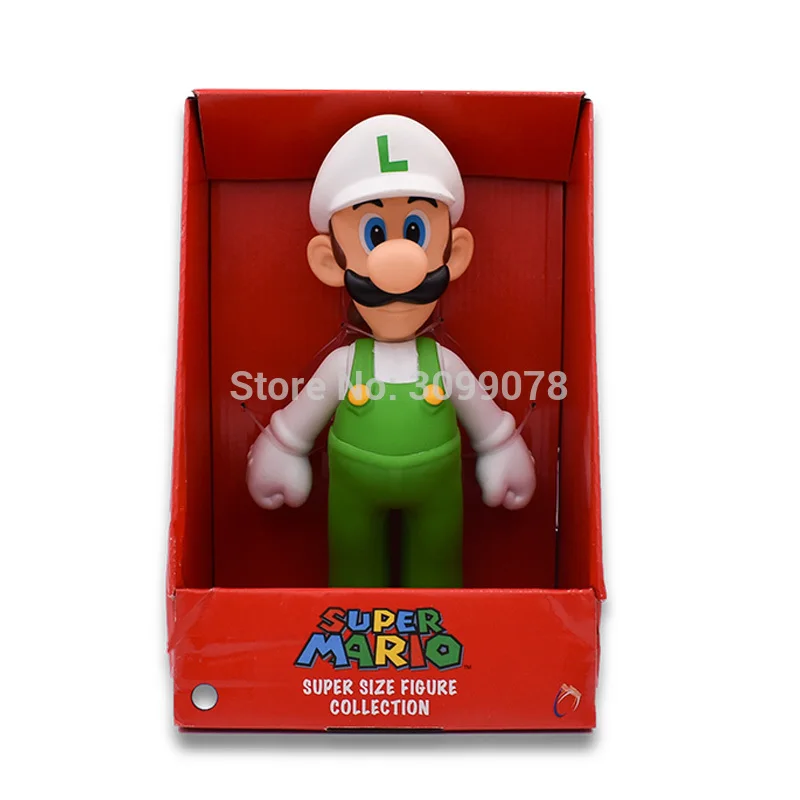 DONKEY KONG Super Mario Bros Боузер Луиджи Купа Йоши Марио машина жаба, в форме персика принцесса Одиссея ПВХ фигурка модель куклы игрушки - Цвет: Whitehat Luigi inbox