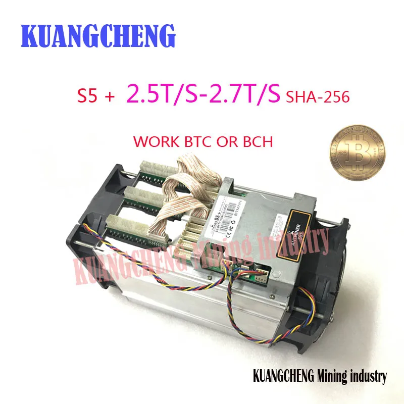 

KUANGCHENG Mining Bitcon Miner Antminer S5+ 2.5TH Asic Miner 2550GH Super Btc Miner Better s5 s4 s3 s1 usd miner