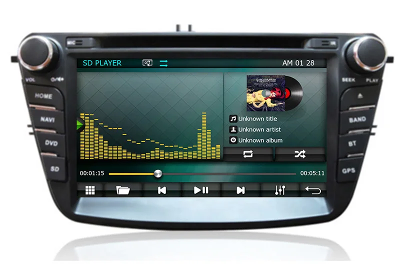 Cheap 7" in-dash Car DVD player with GPS navigation BT/TV USB SD AUX,audio Radio stereo,Car multimedia headunit for Ford Escort 2014 6