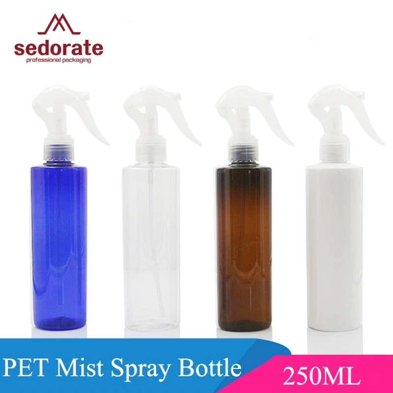 Sedorate 20 шт./лот ПЭТ пластиковая бутылка для макияжа тумана спрей бутылки для многоразового использования 250 мл автомайзер жидкие контейнеры JX052