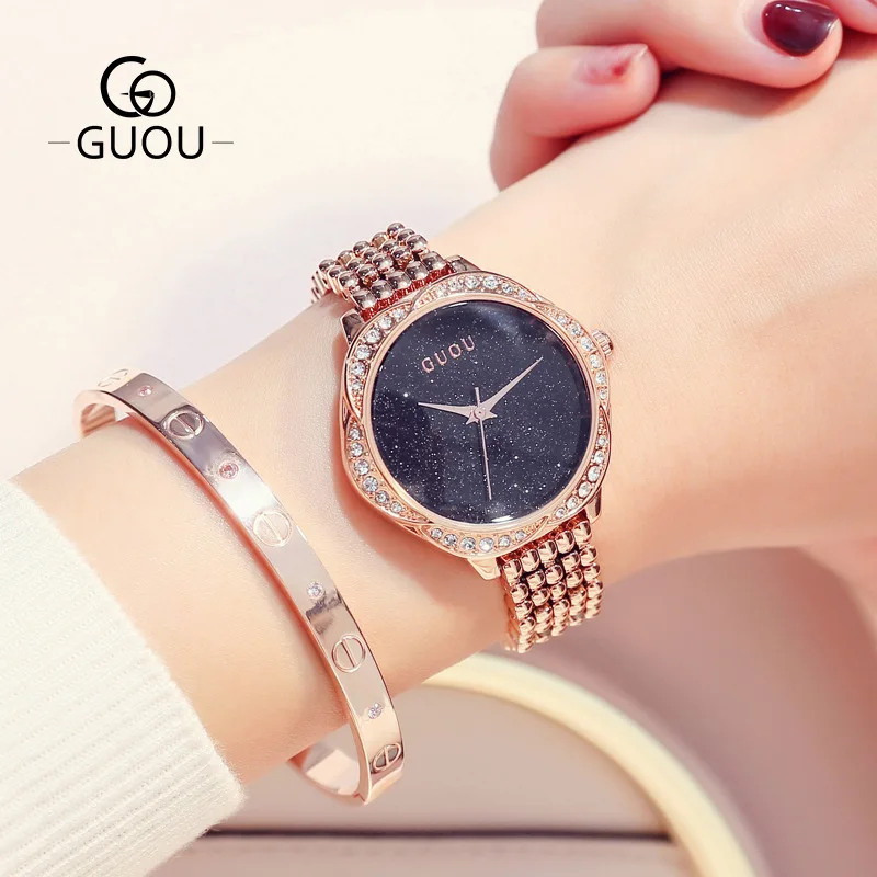 

2019 Luxury Women's Watches Full Steel Crystal Female Dress Casual Wristwatch Ladies Business Watch Clock Hours reloj mujer