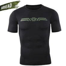 Rangers тактическая тренировочная быстросохнущая футболка с коротким рукавом мужская летняя однотонная сетчатая переноска для небольших животных Футболка