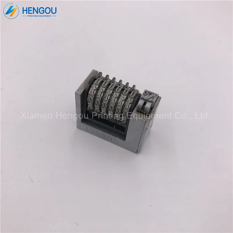 

2 Pieces 6 digits 3x6 full steel Roman font ticket coding machine offset printing Numbering Machine Forward jump mode 9012345