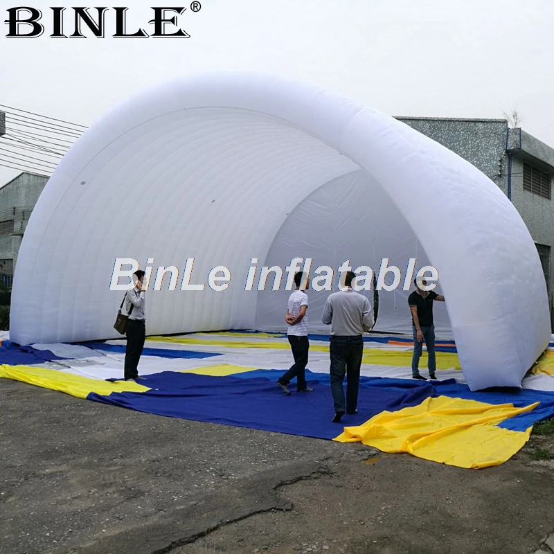 10x8x6m white waterproof oxford giant inflatable stage cover arch style stage tent open air roof canopy for concert or events 10x8x6m white waterproof oxford giant inflatable stage cover arch style stage tent open air roof canopy for concert or events