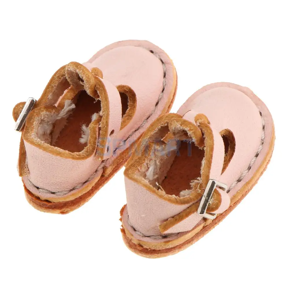Pair of Fashion Shoes PU Leather Lace up Boots Shoes for 12'' Blythe Doll Clothes