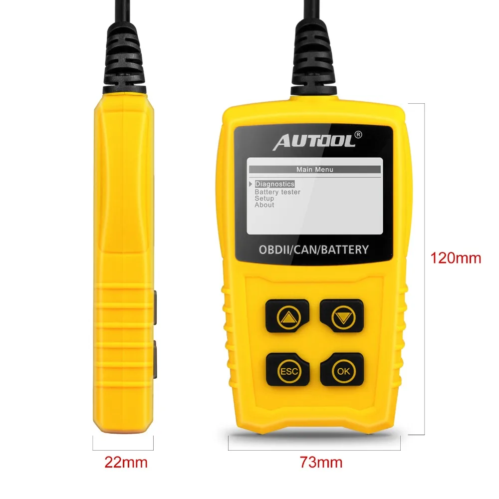 AUTOOL CS330 OBD Автосканер автомобильный считыватель кода obdii 12 V Диагностика
