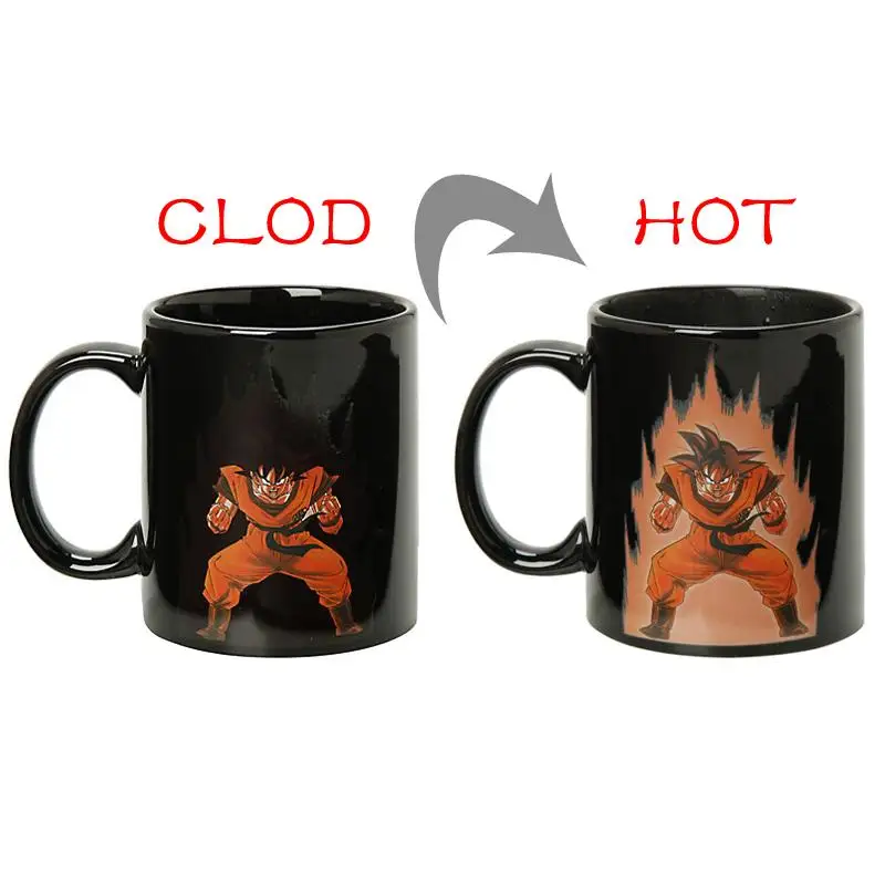 Dragon Ball Z Mug Son Goku Mug Hot Changing Color Cups Heat Reactive